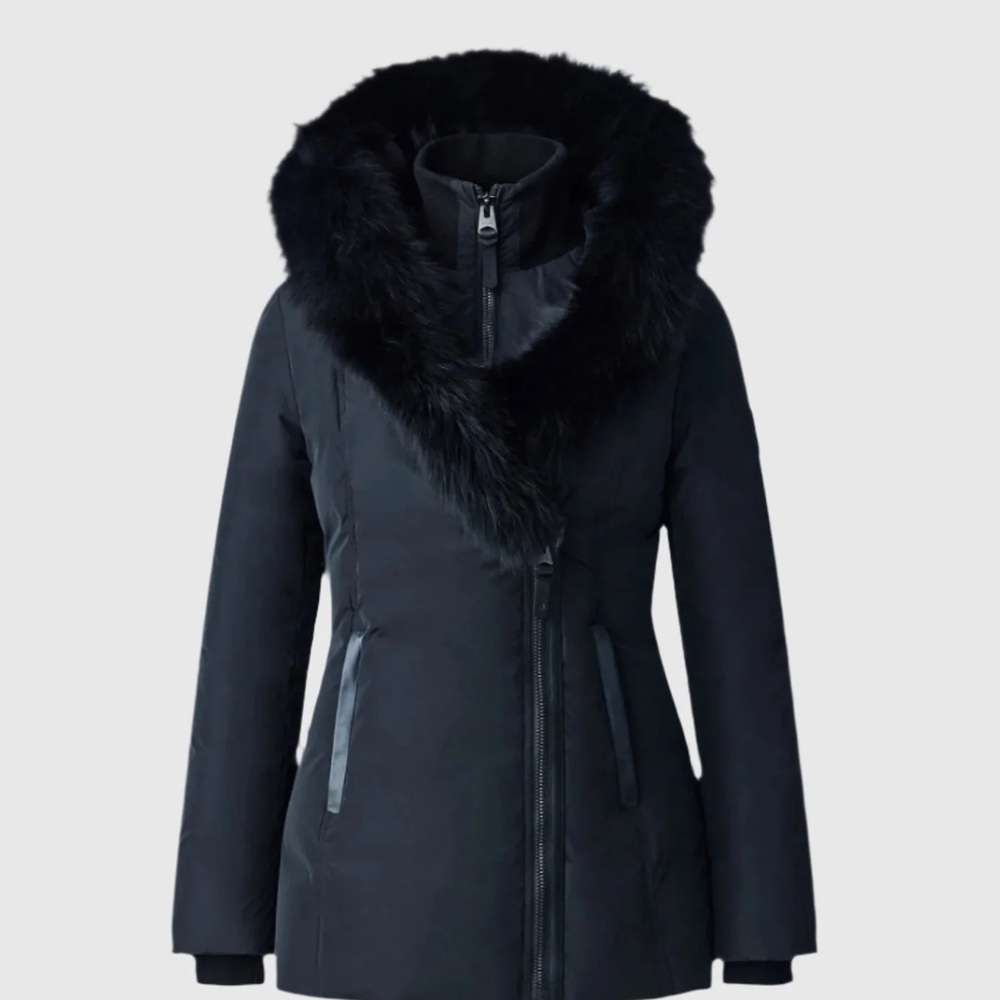 Mackage ADALI-BX Down coat with blue fox fur Size Small